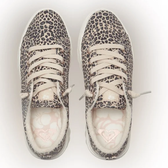 Roxy Sheilahh Cheetah Print Women's Sneakers - Picture 3 of 8